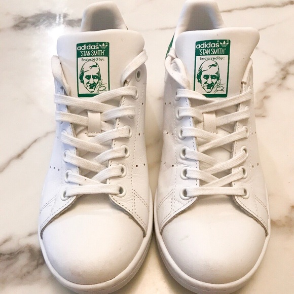 Adidas Stan Smith Originals White and Green Sz 5.5 - Picture 1 of 6